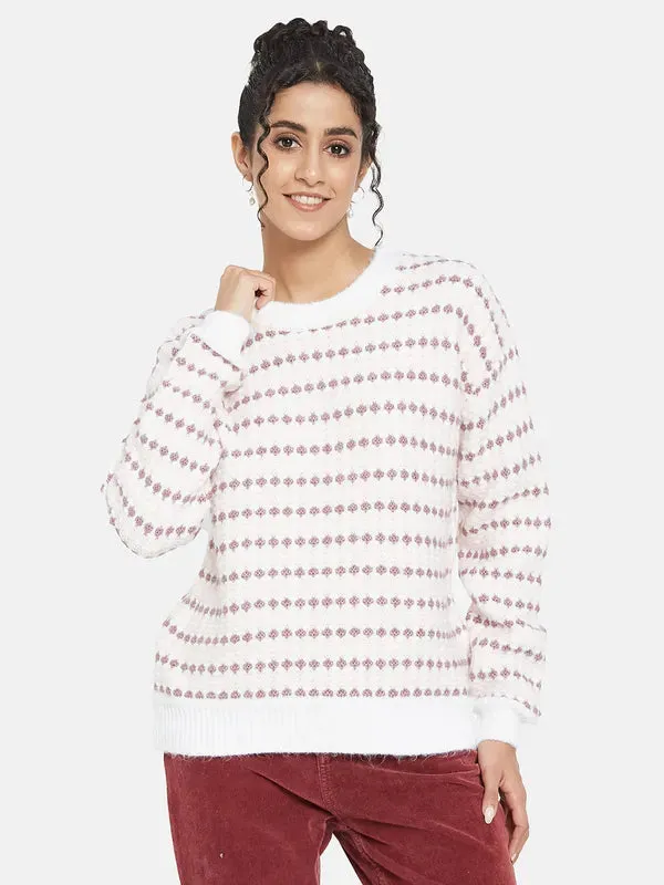 Mettle Women Pink Printed Pullover