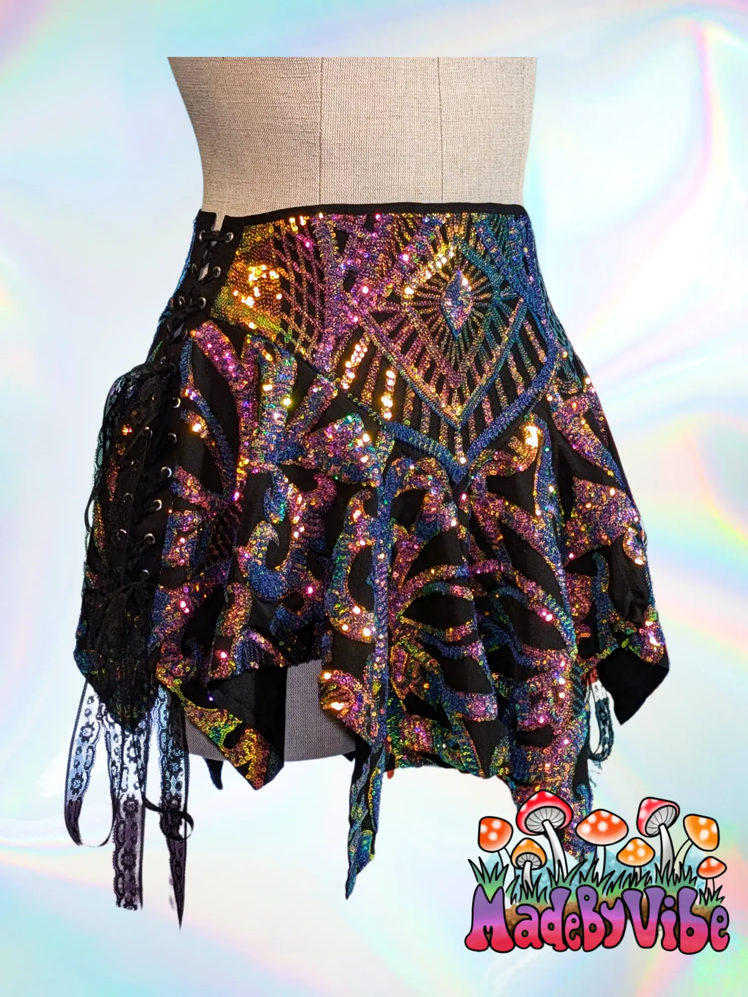 Midnight Aurora Lined Fairy Skirt - Made to Order