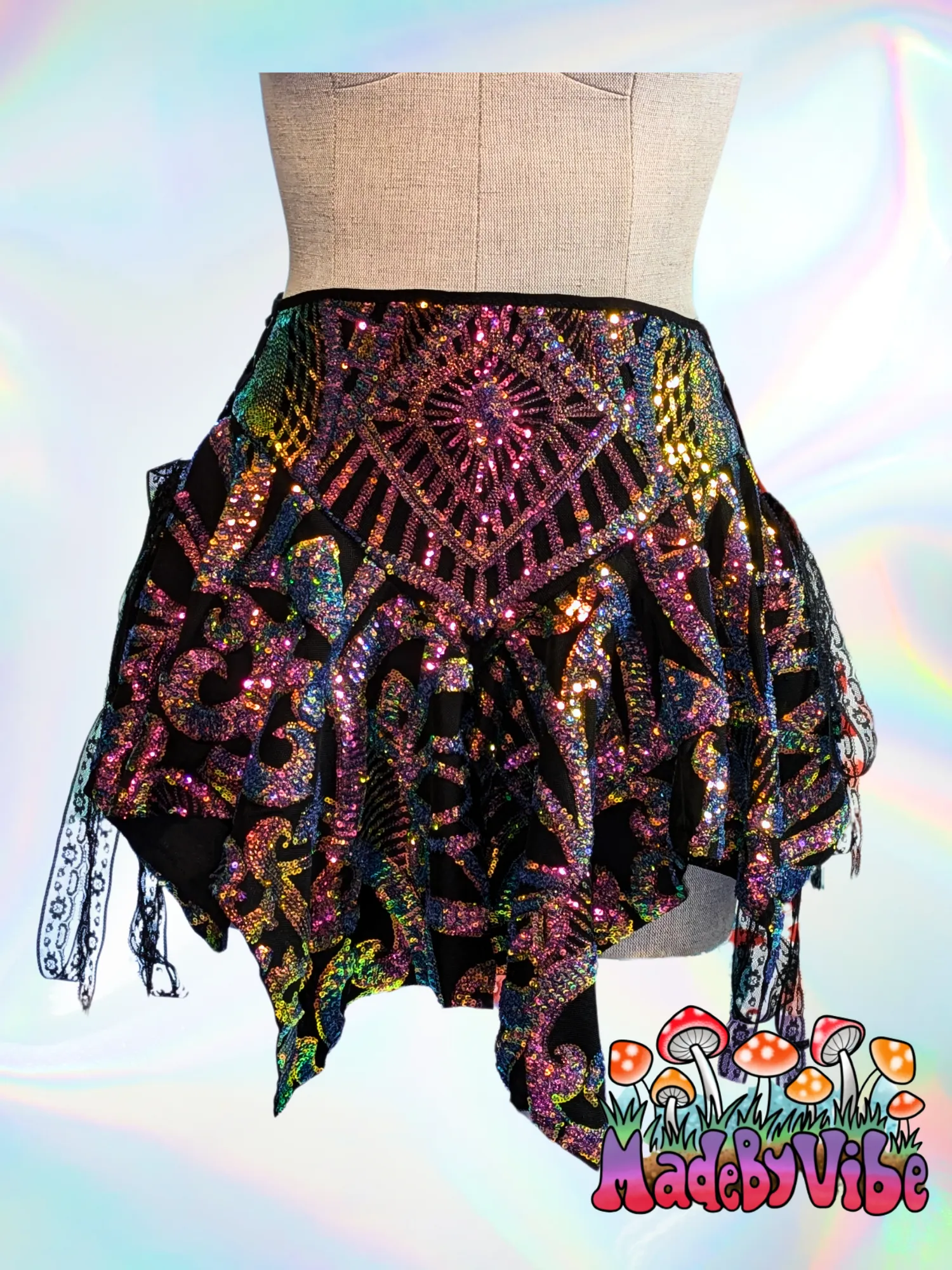 Midnight Aurora Lined Fairy Skirt - Made to Order