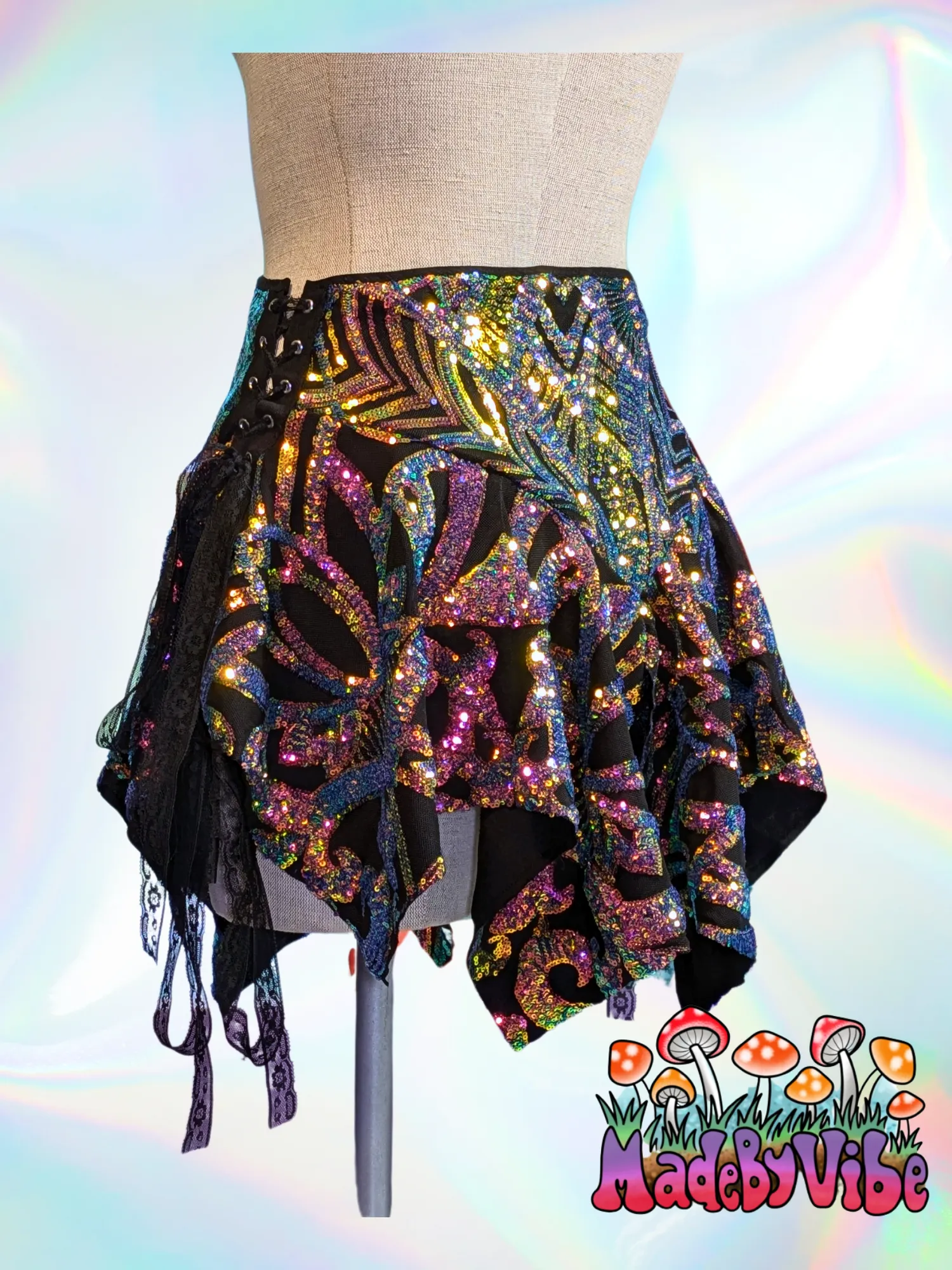 Midnight Aurora Lined Fairy Skirt - Made to Order