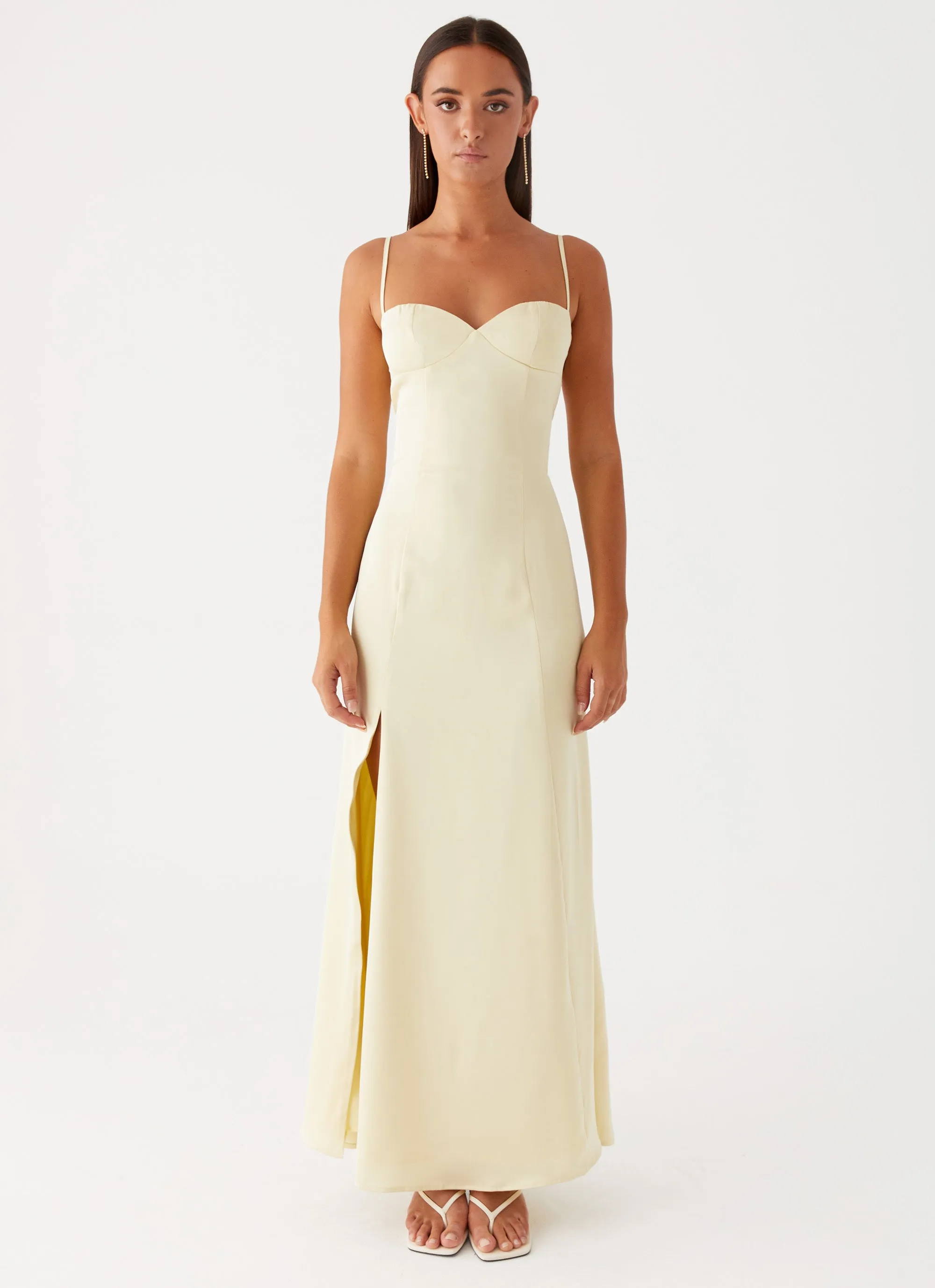 Miss Bloom Maxi Dress - Lemon