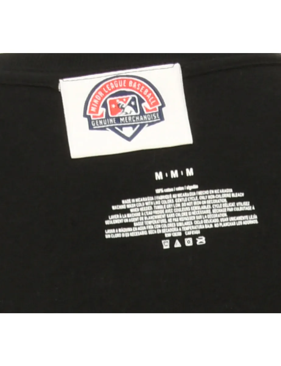 Modesto Nuts Baseball Black Sports T-shirt - M