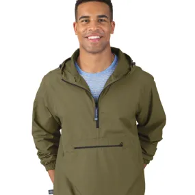 MONOGRAM OLIVE ADULT  RAIN PULLOVER