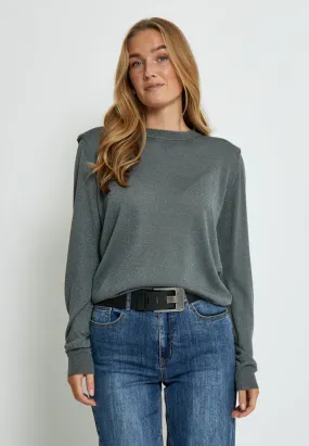 MSMekira Knit Pullover - Gunmetal Metallic