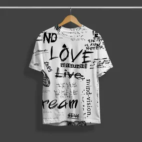 Natural Love White Printed T-Shirt