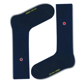 Navy Blue Solid Socks (M)