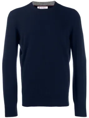 Navy Cashmere Classic Knit Jumper