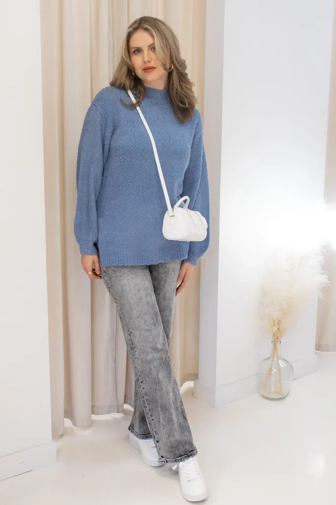 NEW TAMIA KNIT SWEATER (DUSTY BLUE)