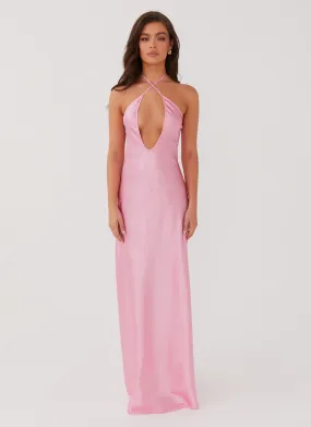 Noir Symphony Maxi Dress - Pink