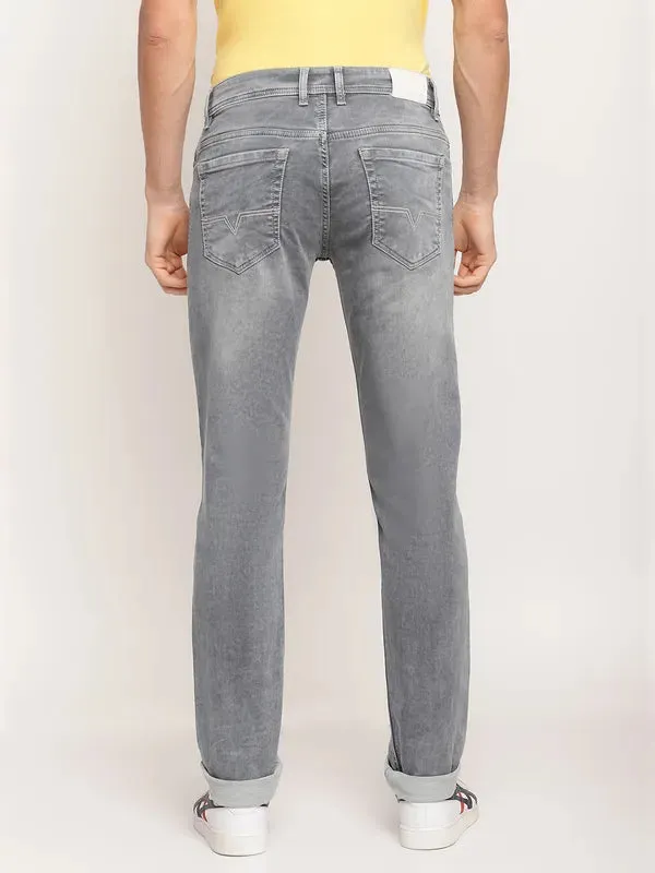 Octave Men Grey Heavy Fade Stretchable Jeans