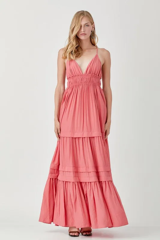 *Online Exclusive* Ruffle Maxi Dress (Multiple Colors)