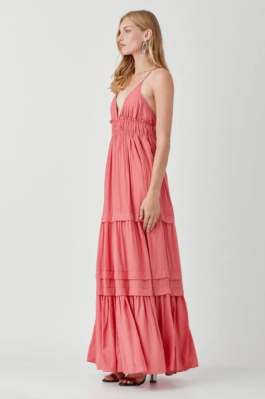 *Online Exclusive* Ruffle Maxi Dress (Multiple Colors)