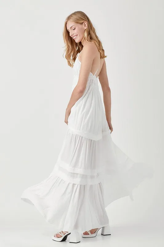 *Online Exclusive* Ruffle Maxi Dress (Multiple Colors)