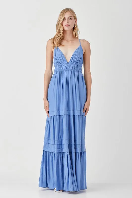 *Online Exclusive* Ruffle Maxi Dress (Multiple Colors)