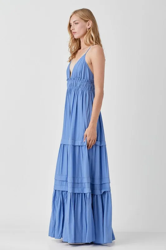 *Online Exclusive* Ruffle Maxi Dress (Multiple Colors)