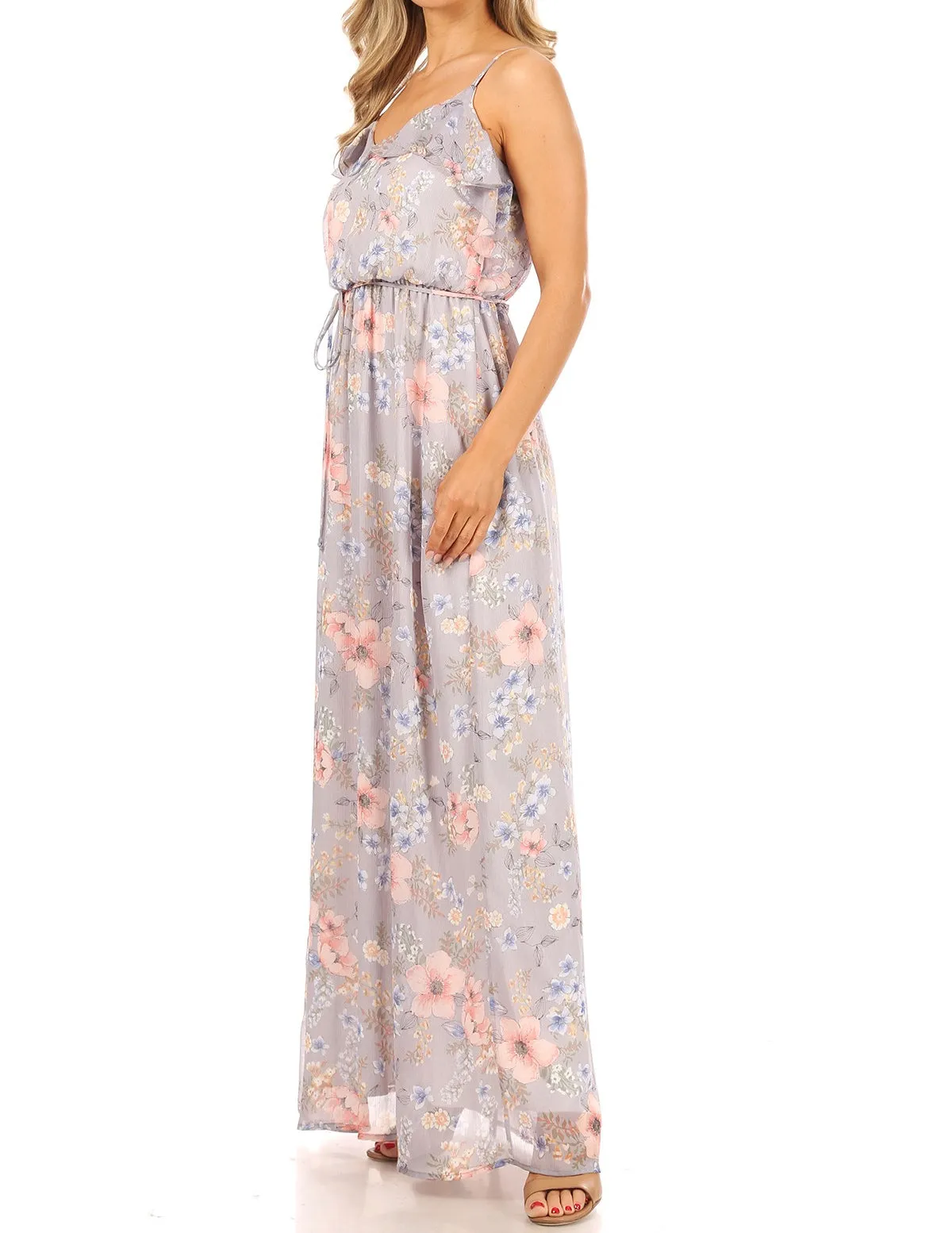 Only You Chiffon Floral Maxi Dress