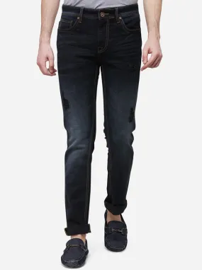 Orion Blue Solid Slim Fit Jeans | JadeBlue