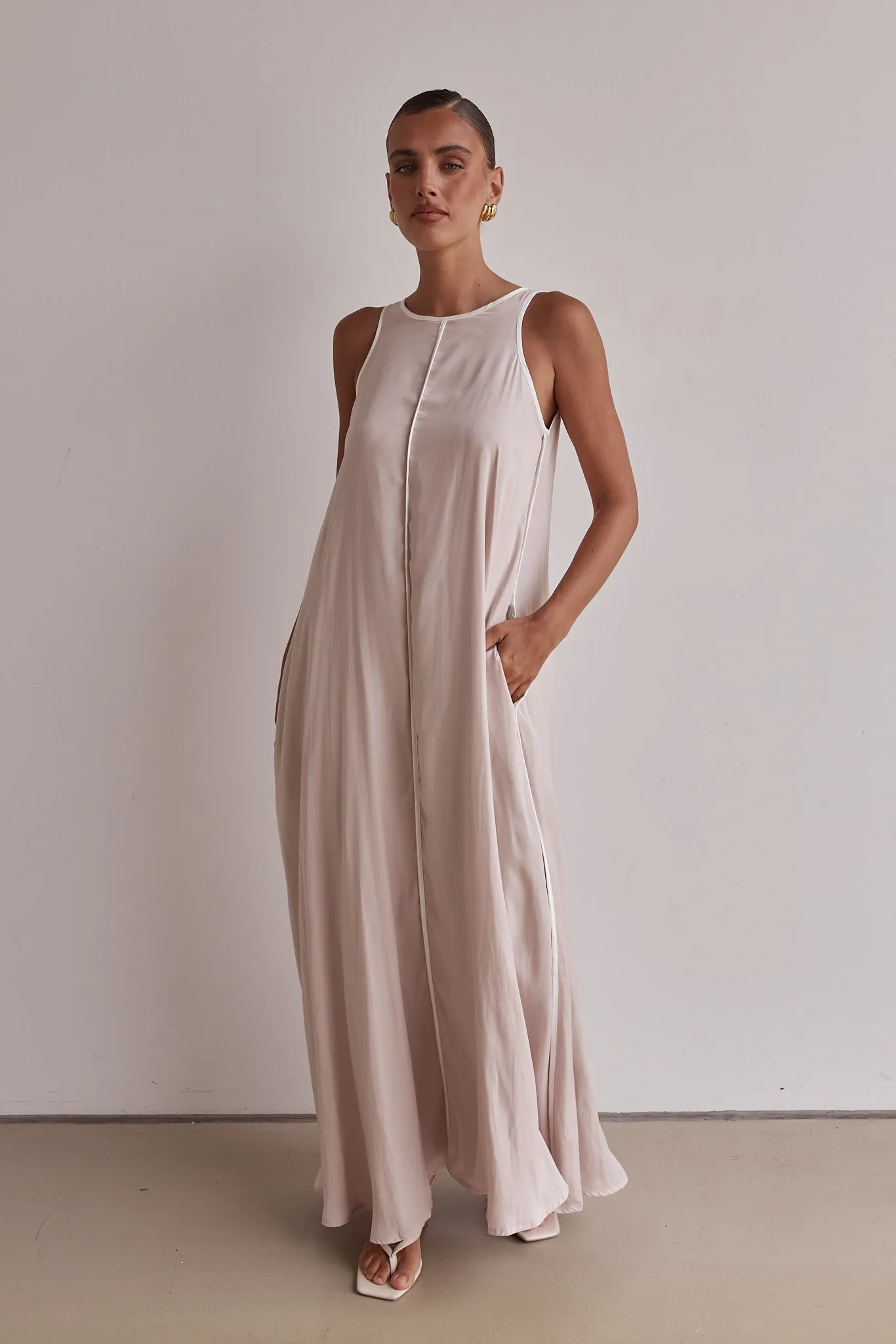 Palos Maxi Dress (Beige)