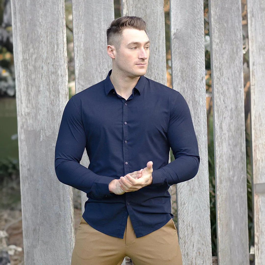 Performance Bamboo Dress Shirt - Navy