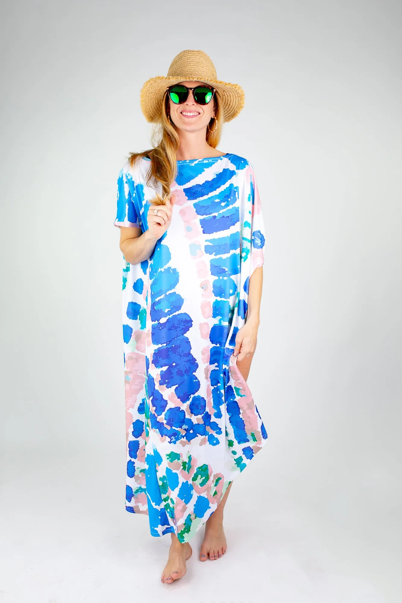 Playa Paisleys Maxi Coastal Caftan