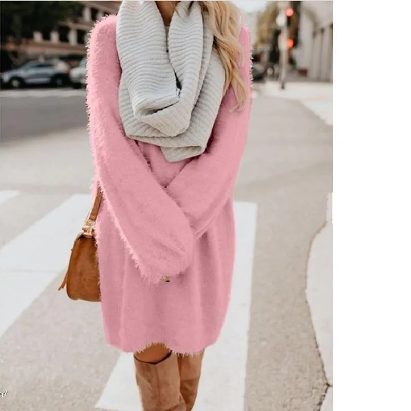 Plush Pullover Long Sweater