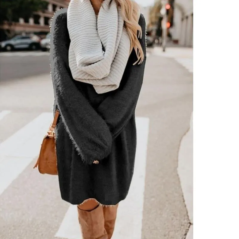 Plush Pullover Long Sweater