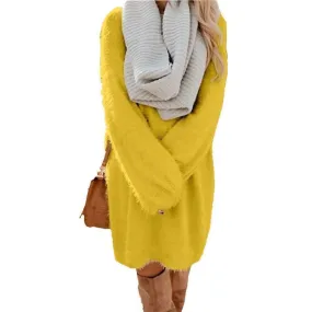 Plush Pullover Long Sweater