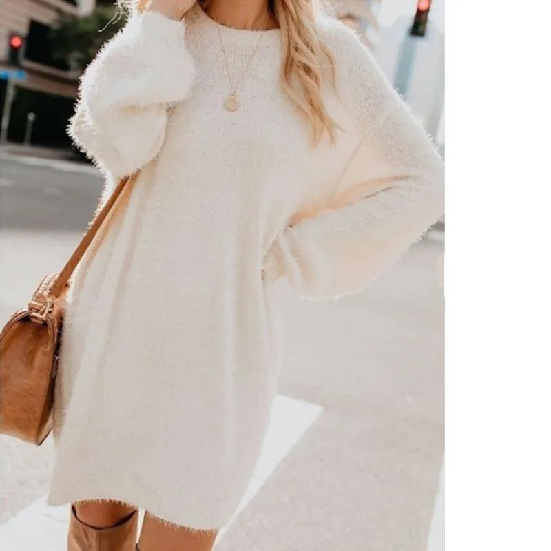 Plush Pullover Long Sweater