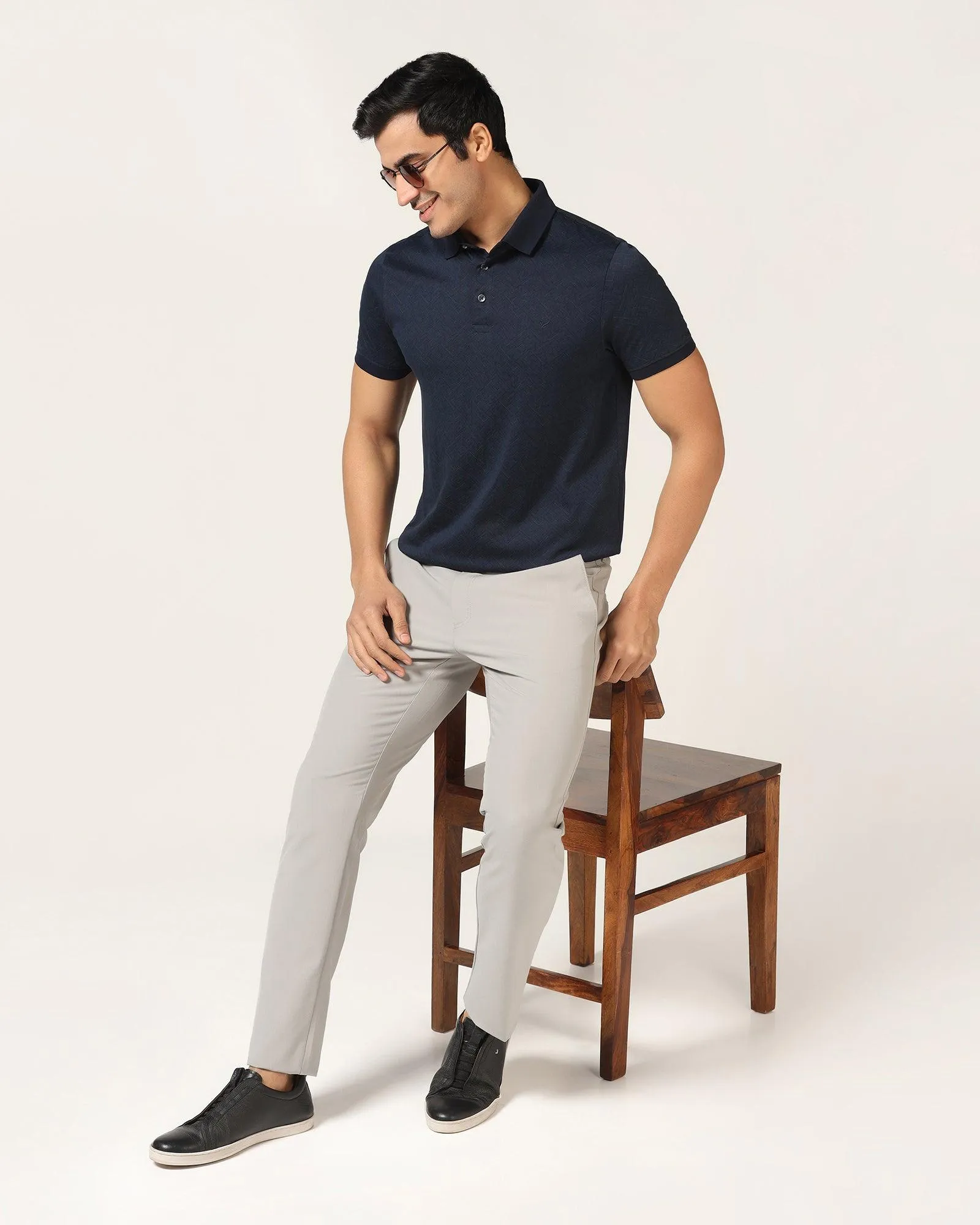 Polo Dress Blue Printed T-Shirt - Bradely