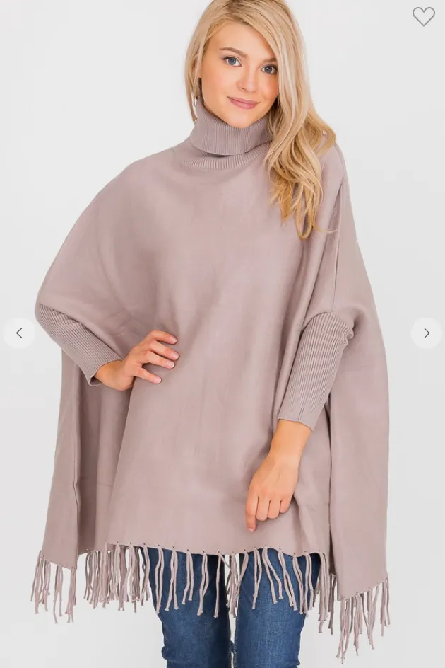 Premium 100% Viscose Cape Sweater - 3 Colors