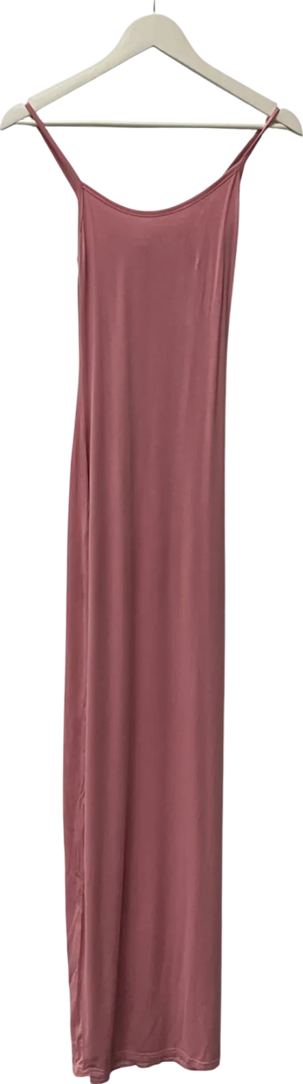 PrettyLittleThing Pink Shape Rose Jersey Strappy Maxi Dress UK 6