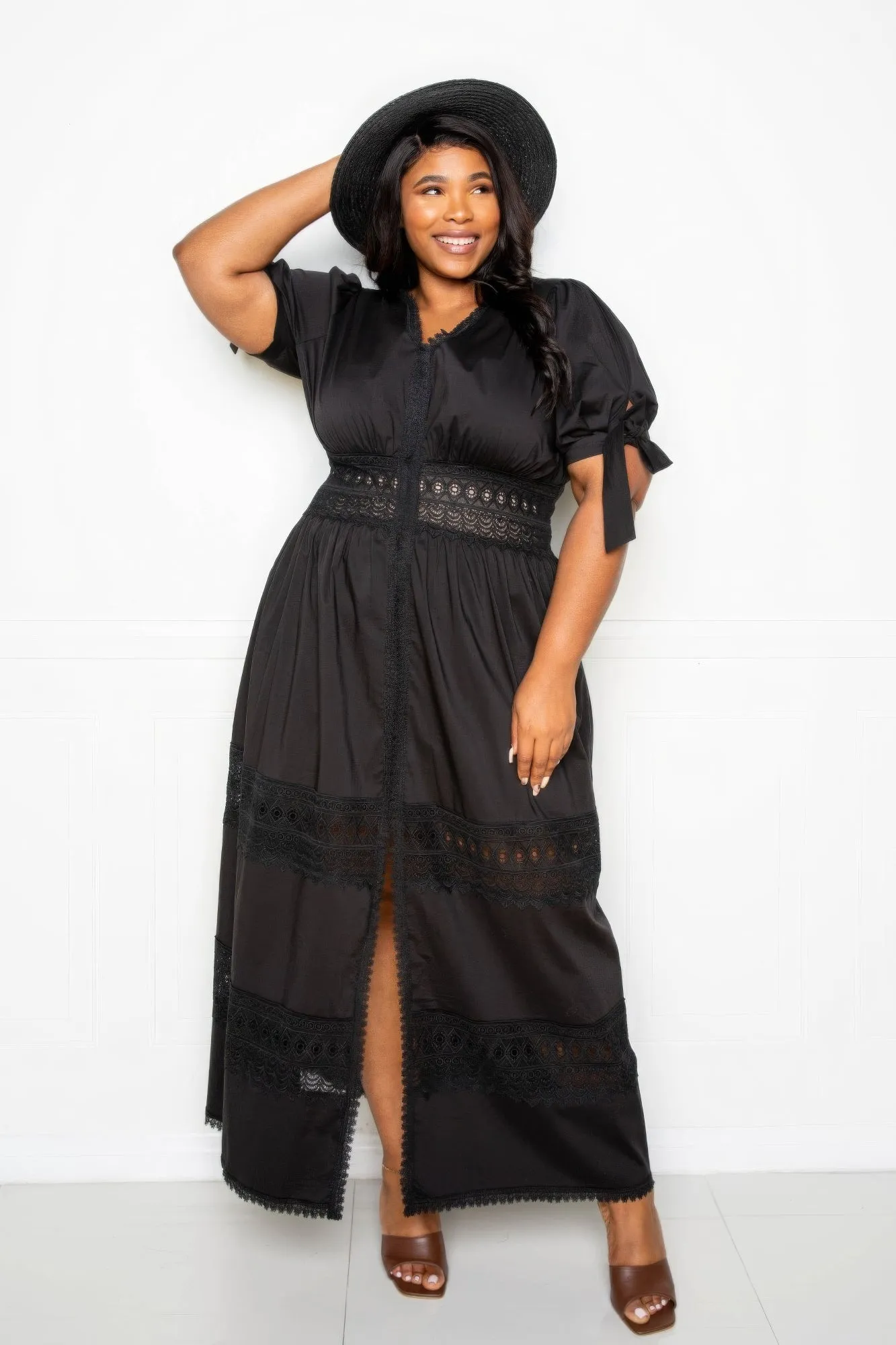 Puff Sleeve Maxi Dress