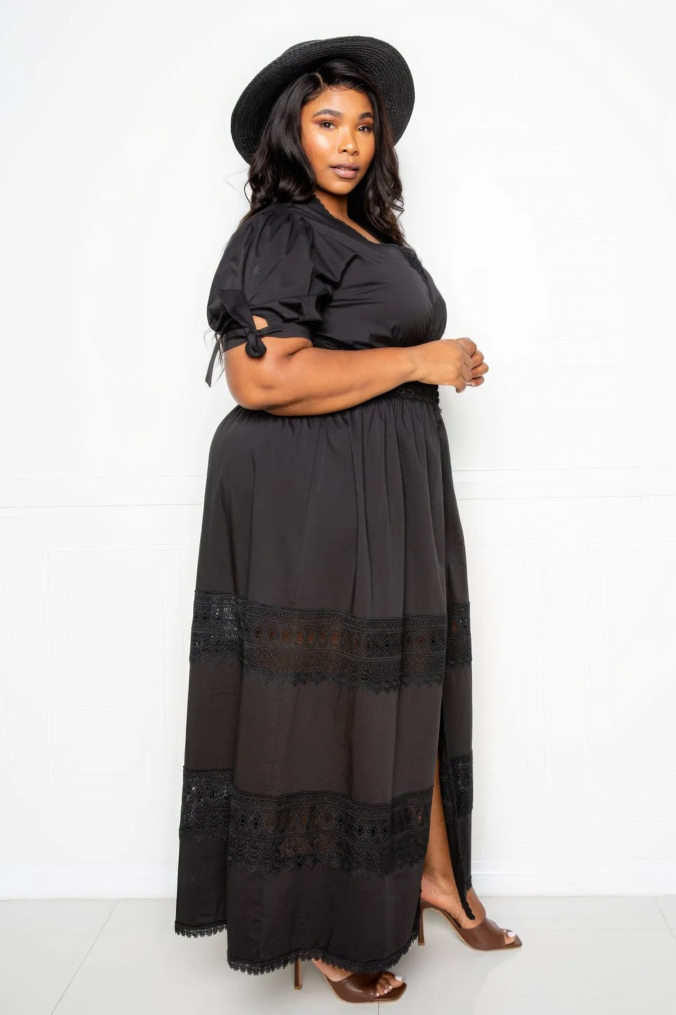 Puff Sleeve Maxi Dress