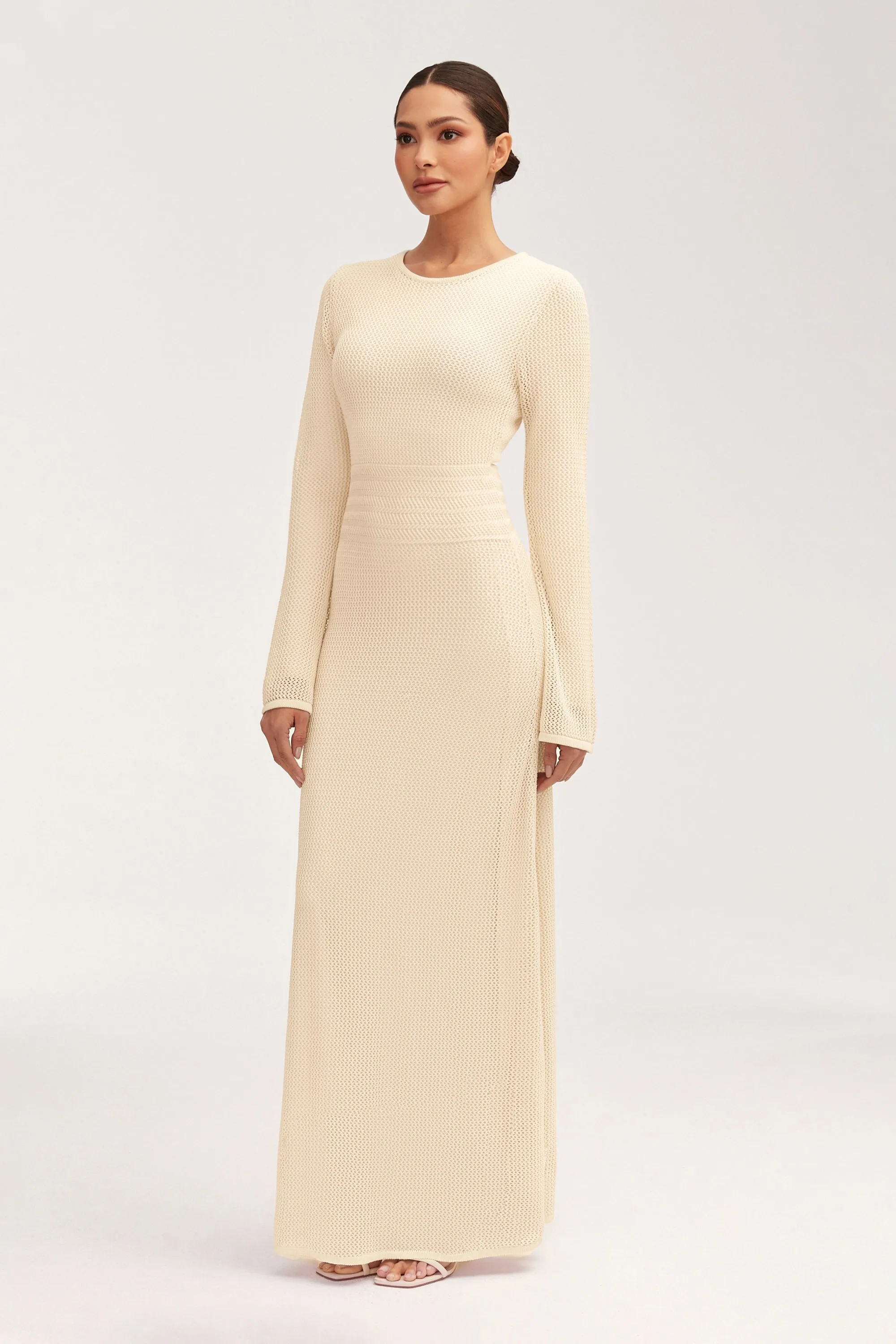 Rachel Crochet Maxi Dress - Off White