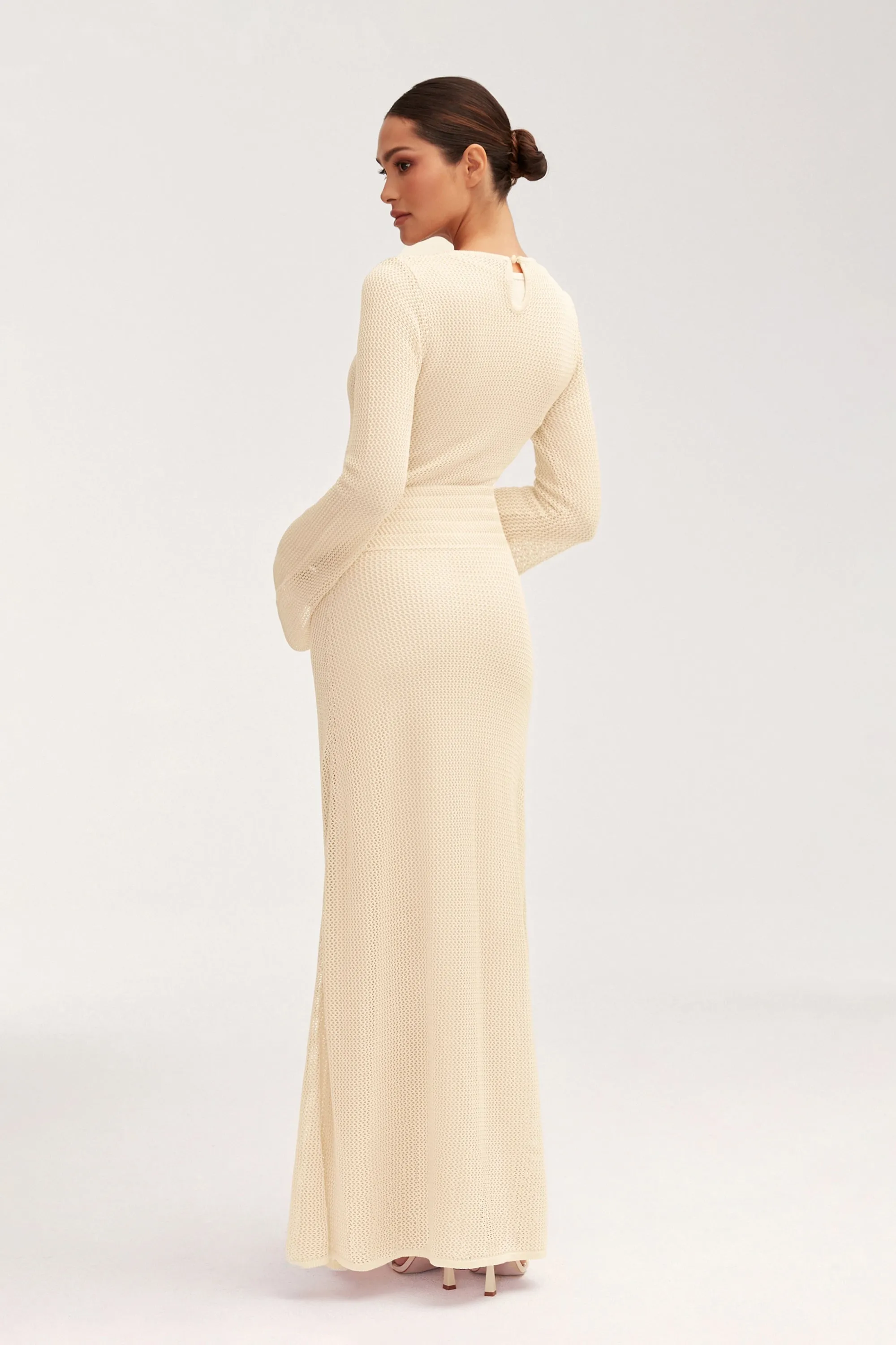 Rachel Crochet Maxi Dress - Off White