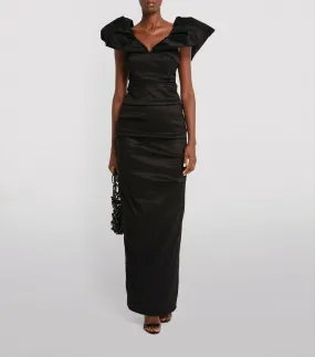 Rachel Gilbert Frey Gown in Black Size 6