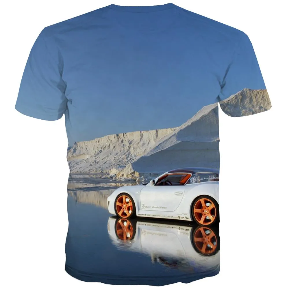 Racing Car T shirts Men Metal Tshirt Printed City T shirts Funny Gray T-shirts 3d Retro T-shirts Graphic