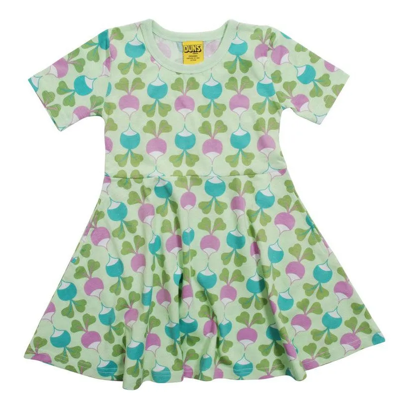 Radish - Patina Green Short Sleeve Skater Dress