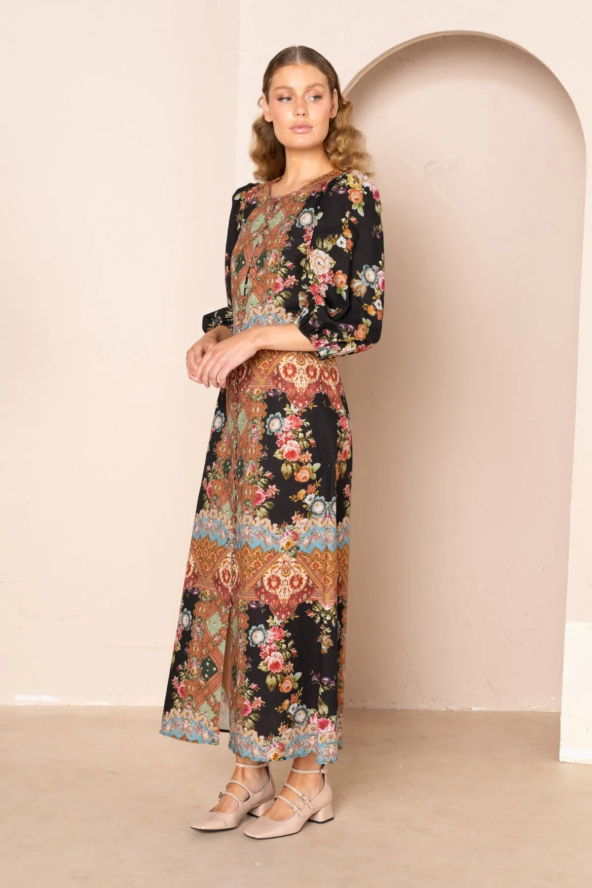 Renne Round Neck Maxi Dress