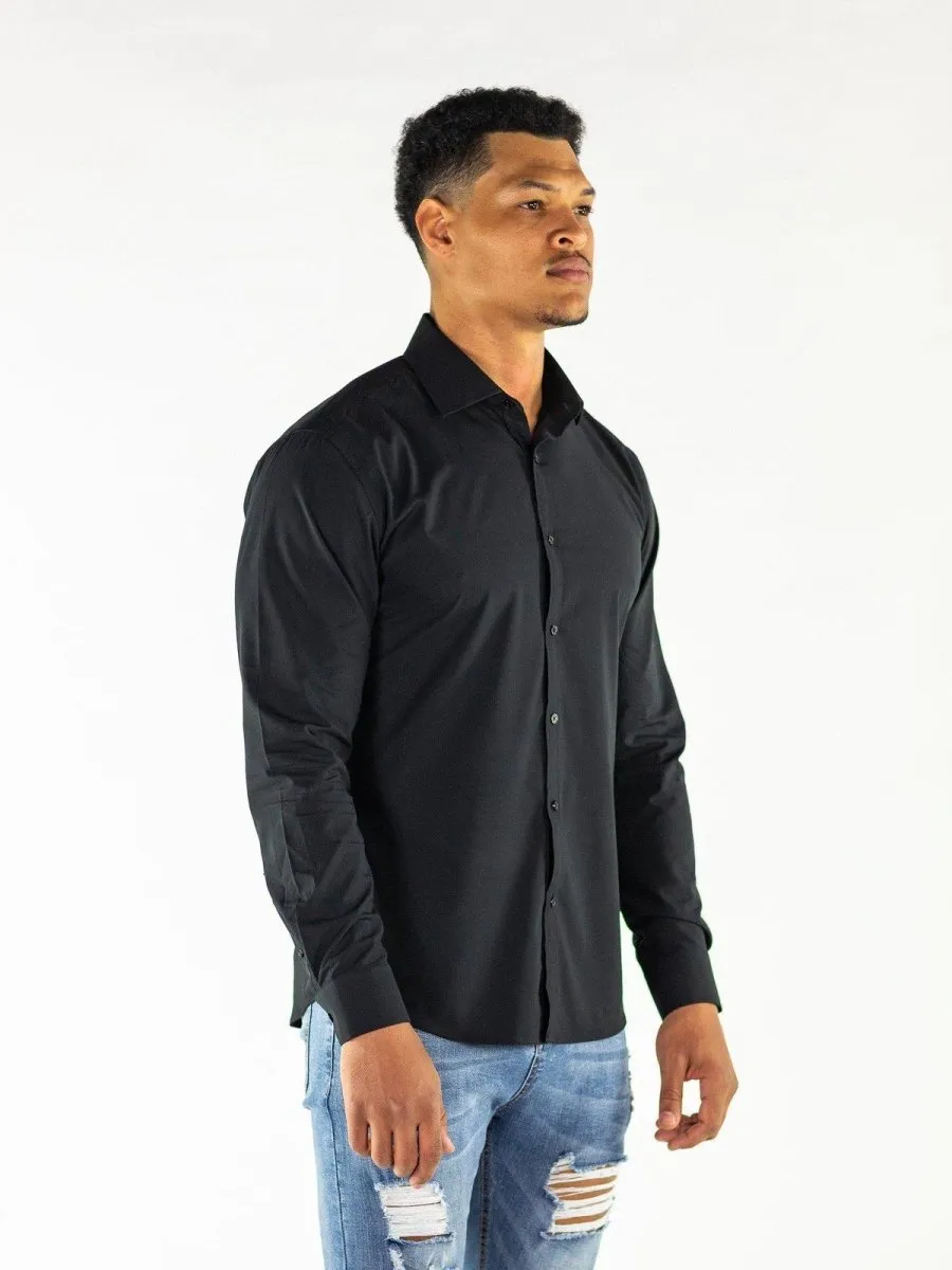 Return Sale - Performance Bamboo Dress Shirt - Black