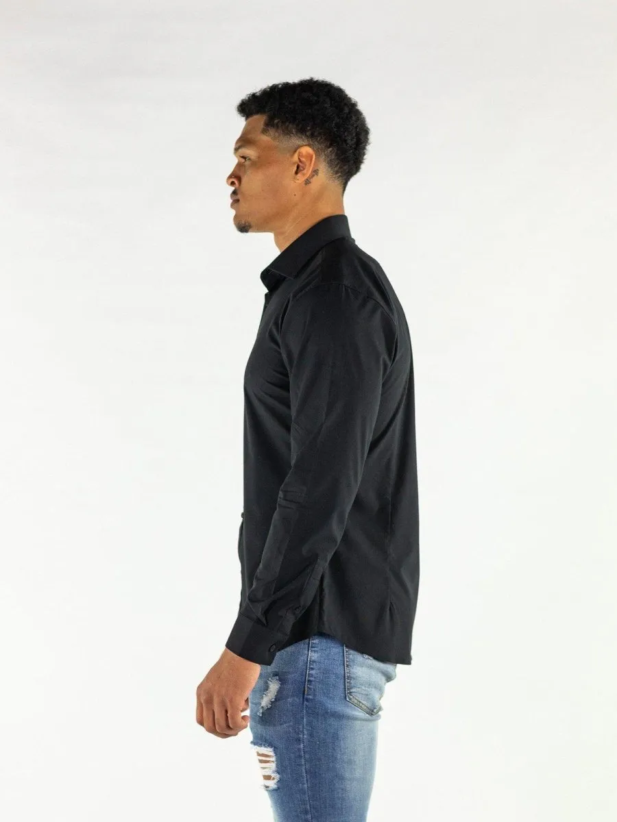 Return Sale - Performance Bamboo Dress Shirt - Black