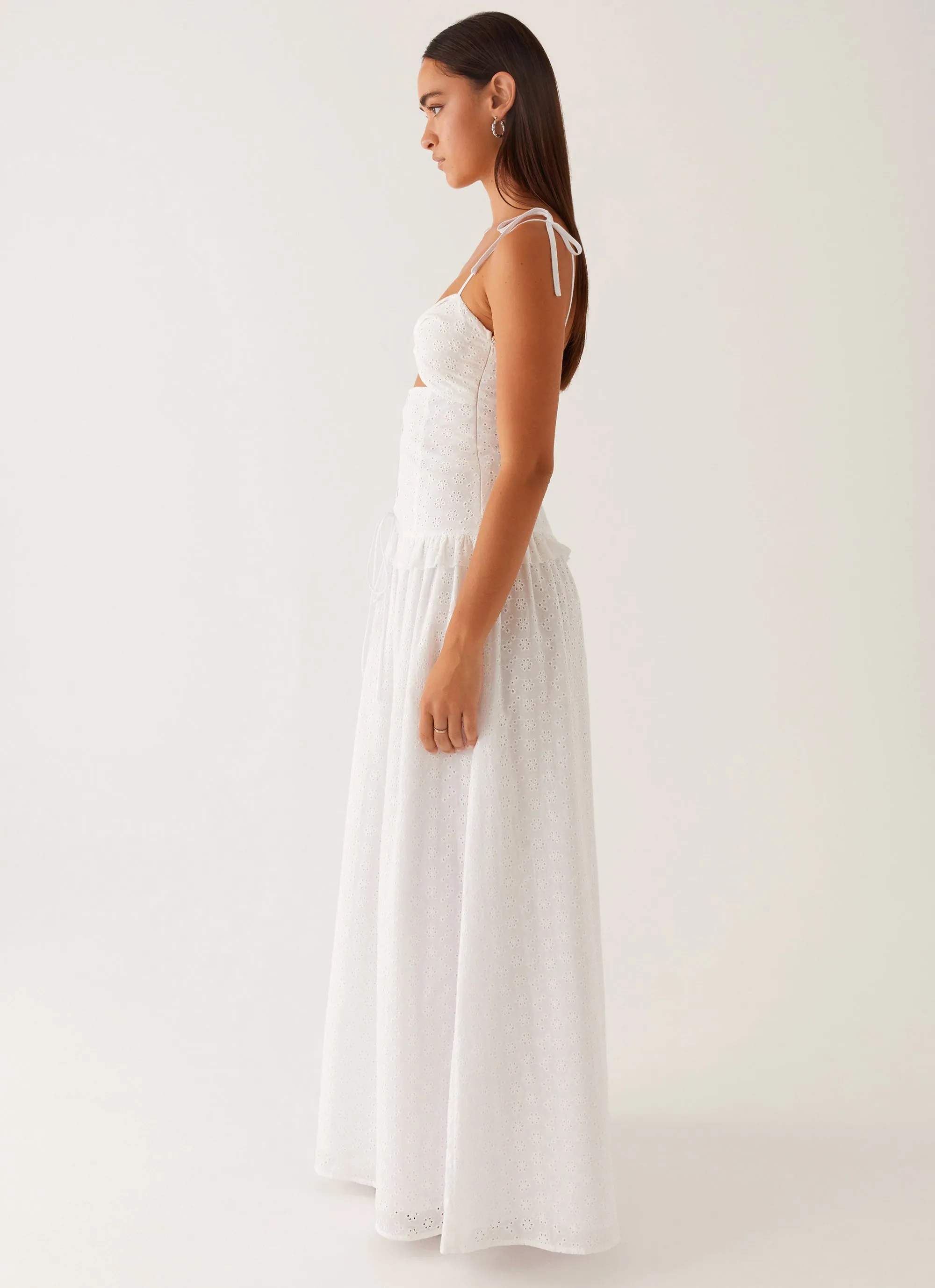 Reveria Twist Maxi Dress - Ivory