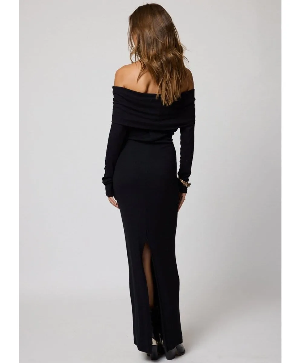 Rib Paloma Maxi Dress Black