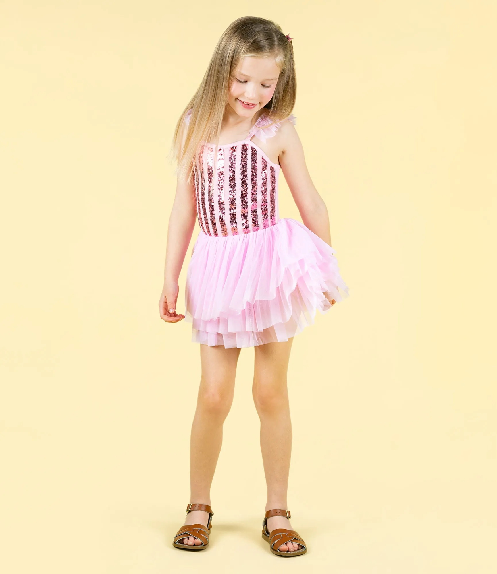 ROCK YOUR BABY - PINK STRIPE SEQUIN TULLE