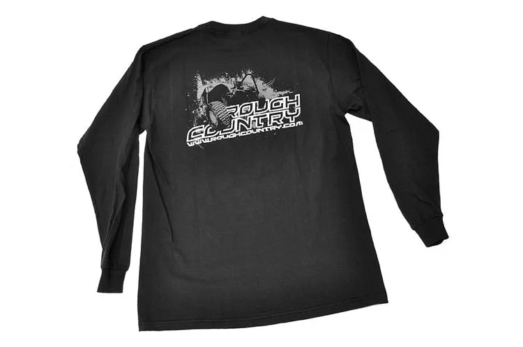 Rough Country T-shirt - Long Sleeve - Black - Size SM