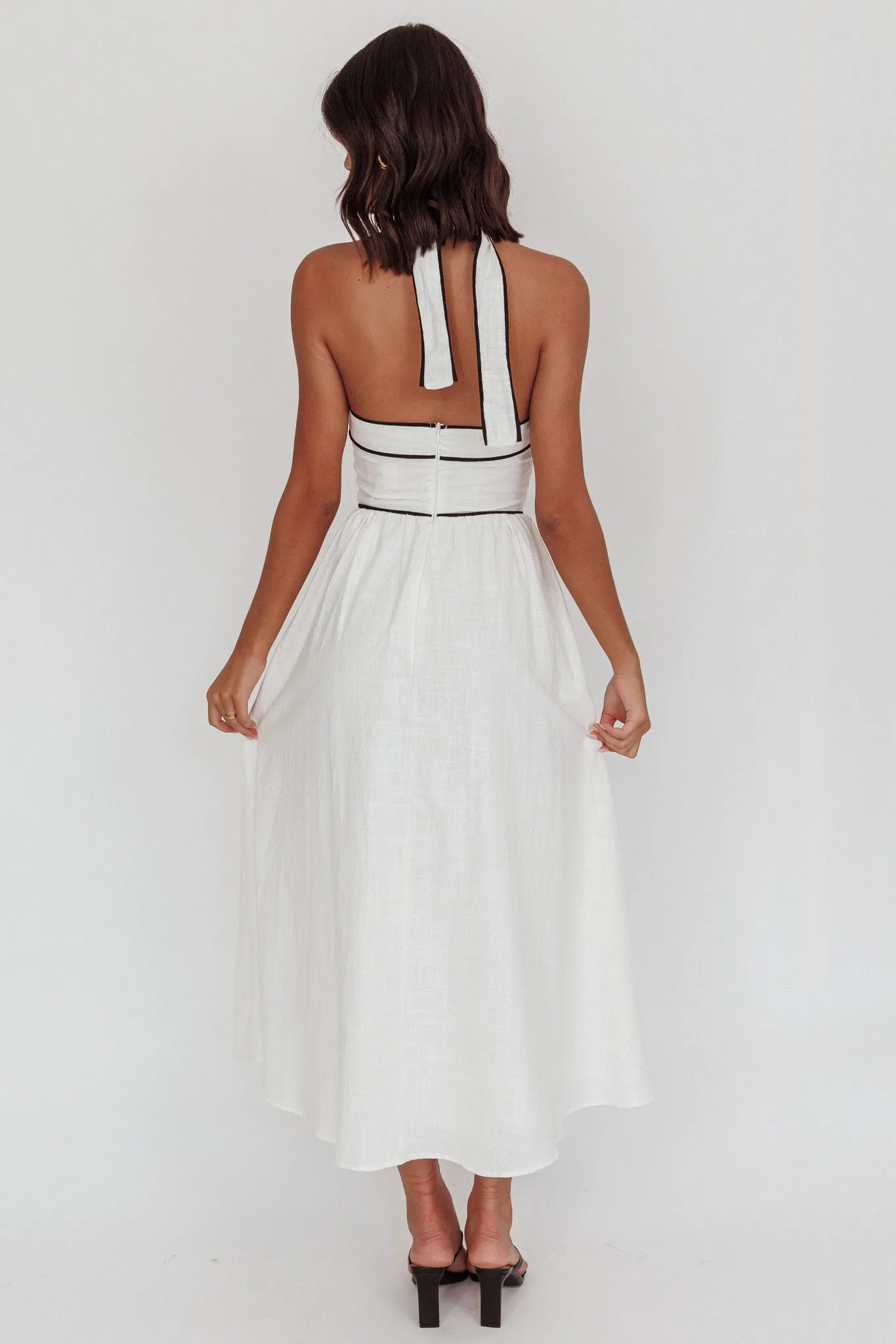 Rune Backless Maxi Dress White