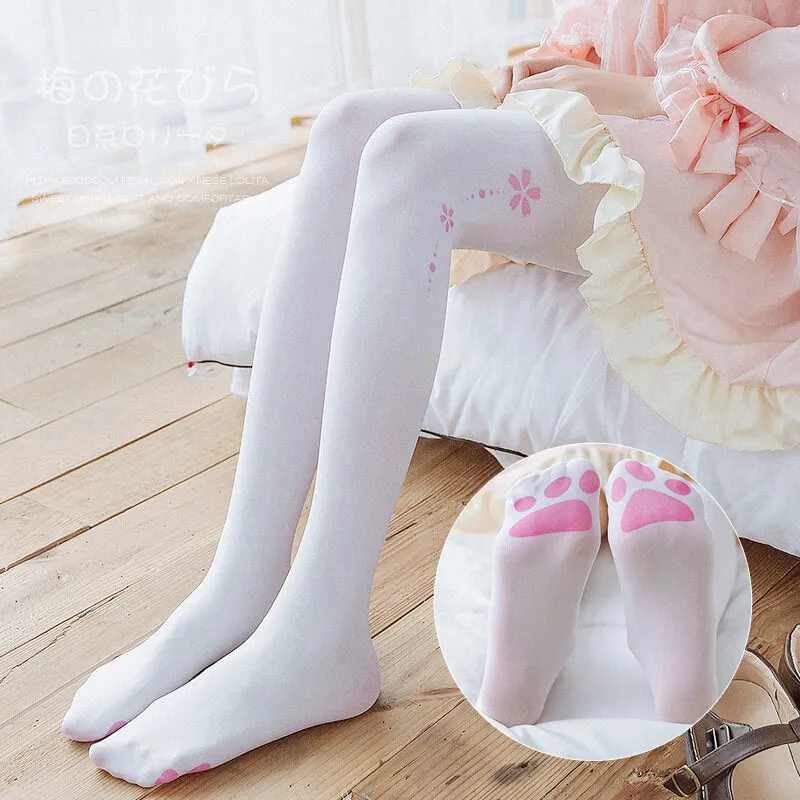 Sakura kitty claws lolita stockings / tights