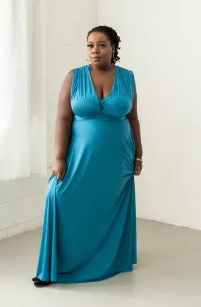 Sakura Maxi Turquoise Teal / One Size - Convertible Formal Floor Length Dresses