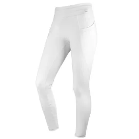 Schockemohle Full Grip, Mid Rise Cooling Riding Tights, White