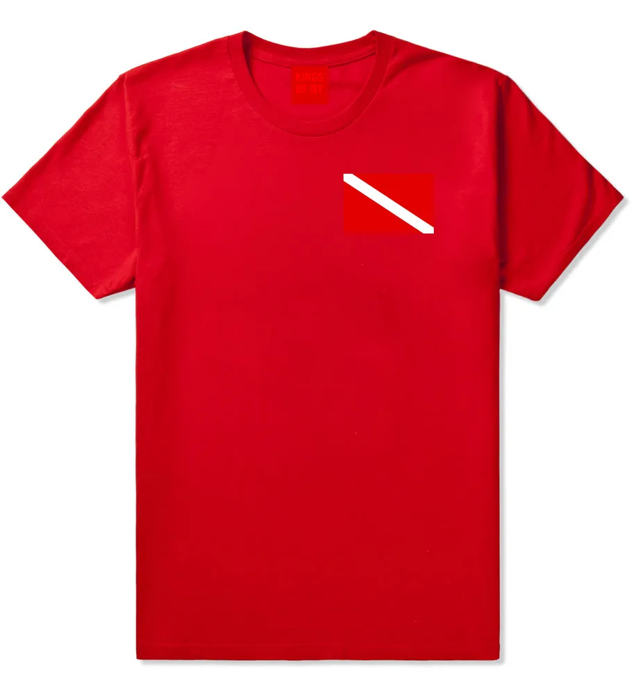 Scuba Dive Flag Chest Mens T-Shirt